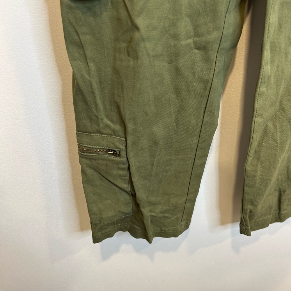 Fashion Nova High Standards Wide Leg Cargo Pants Olive Green Utility - Picture 5 of 12
